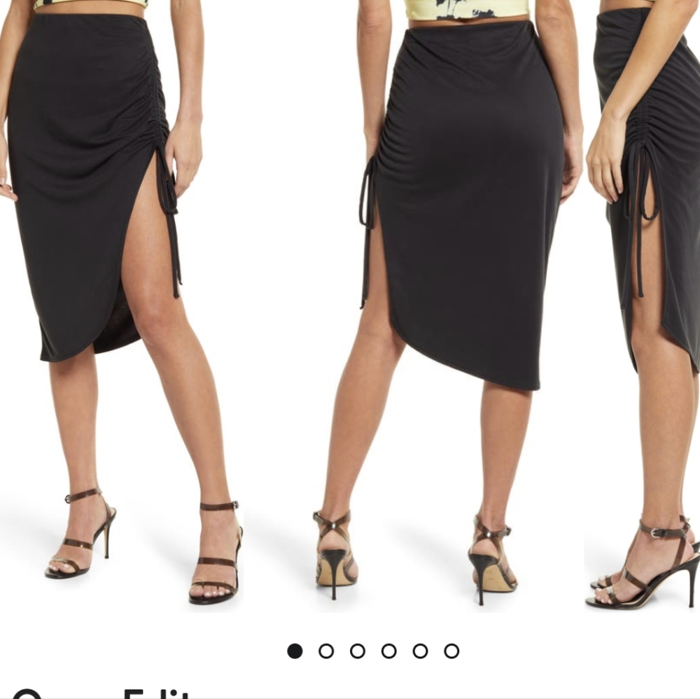 Nordstrom Open Edit Side Ruched Skirt M